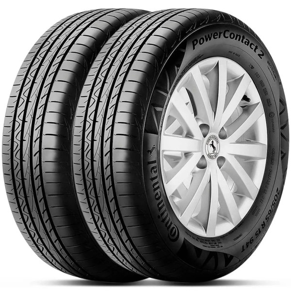 Kit 2 Pneu Continental Aro 16 195/55r16 87H TL FR PowerContact 2 Kit 2 Pneu Continental Aro 16 195/55r16 87H TL FR PowerContact 2