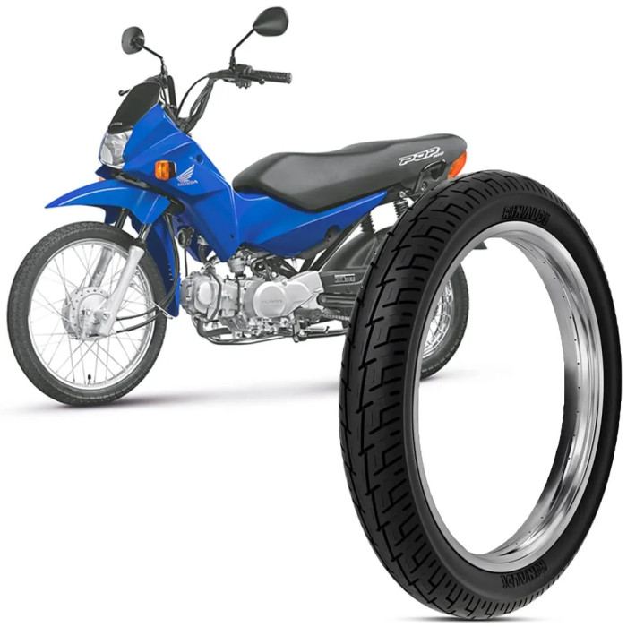 Pneu Moto Pop 110 Rinaldi Aro 14 80/100-14 49L Traseiro BS32 Pneu Moto Pop 110 Rinaldi Aro 14 80/100-14 49L Traseiro BS32