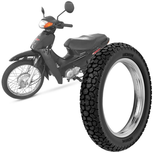 Pneu Moto Biz 100 Rinaldi Aro 14 80/100-14 49L Traseiro WH21