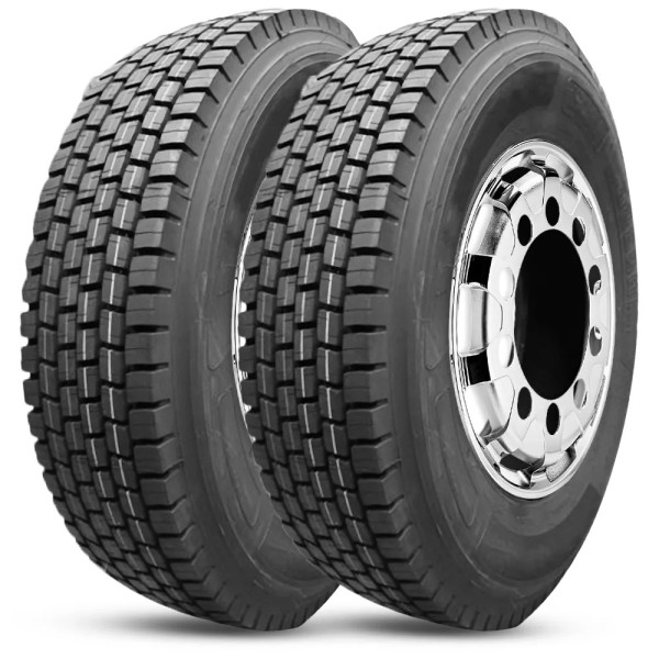 Kit 2 Pneu Aro 22.5 275/80R22.5 Mirage TL 18PR RSMG356 149/146L