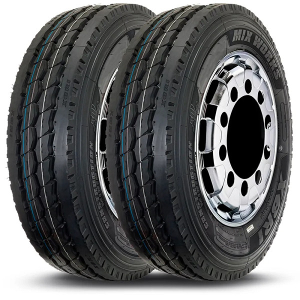 Kit 2 Pneu Xbri Aro 22.5 295/80r22.5 152/149K 18PR TL Mix Works P1