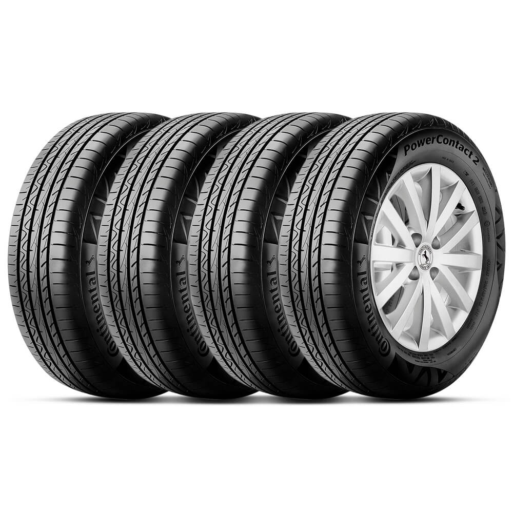 Kit 4 Pneu Continental Aro 16 185/55r16 83v Fr PowerContact2 Kit 4 Pneu Continental Aro 16 185/55r16 83v Fr PowerContact2